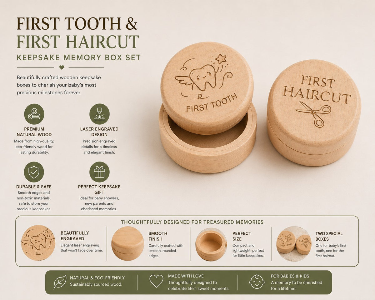 First Tooth & Hair Keepsake Box