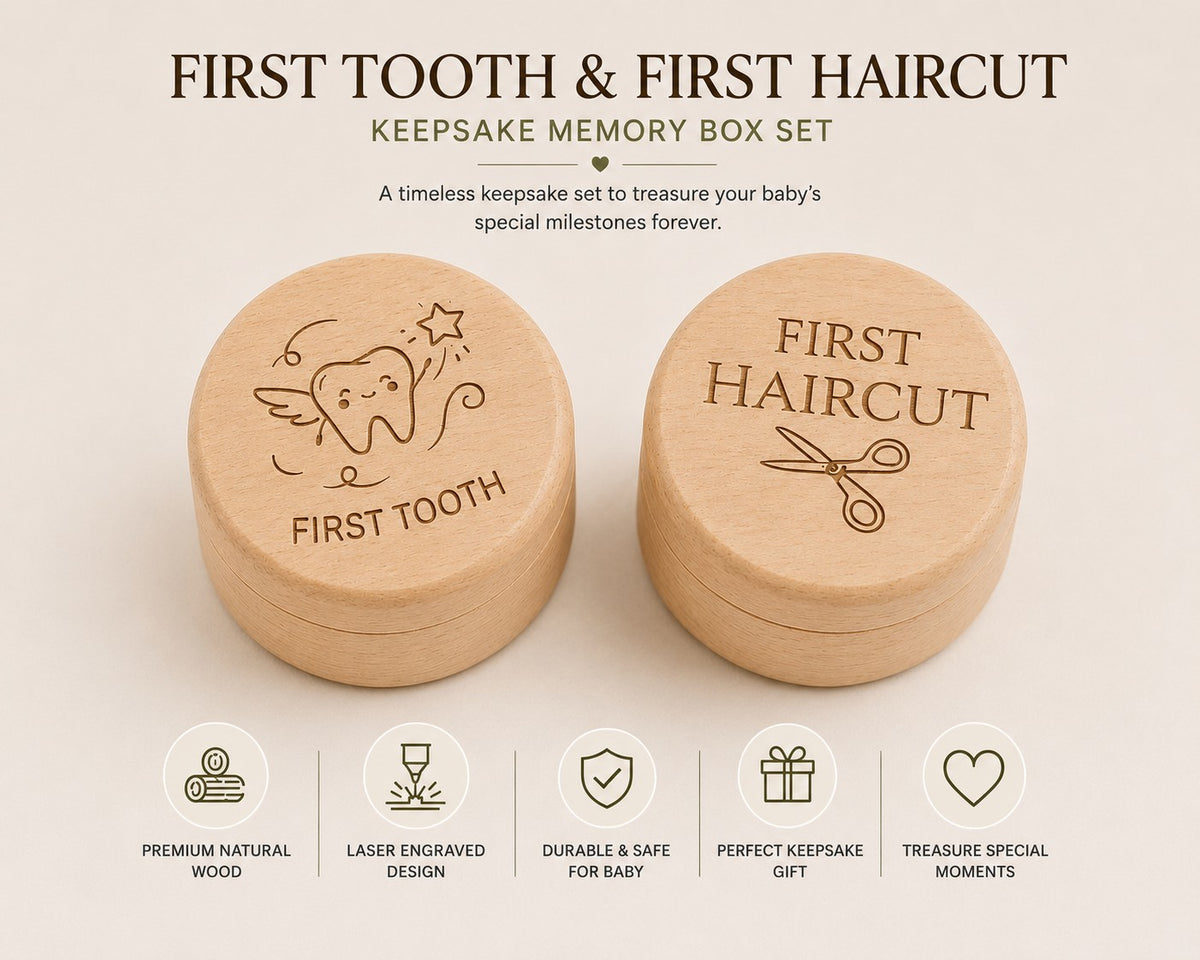 First Tooth & Hair Keepsake Box